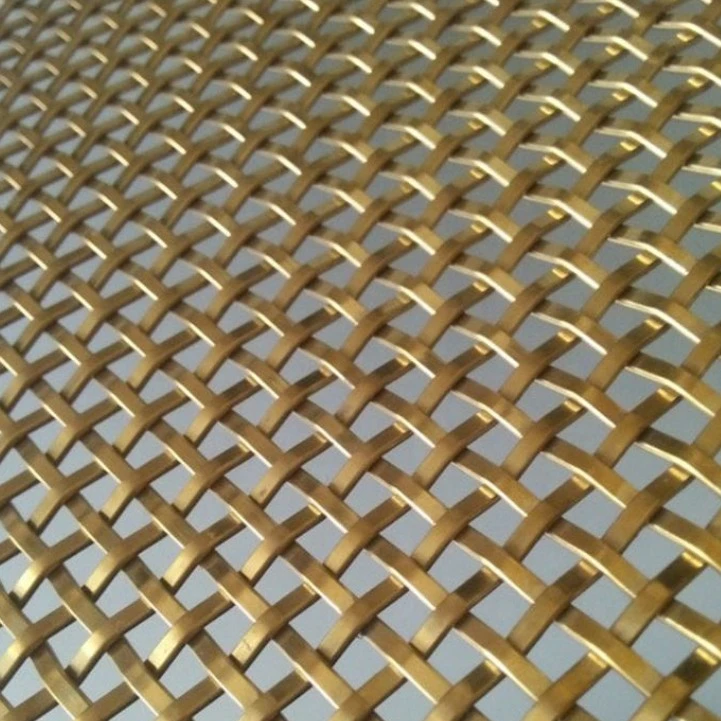 Architectural Golden Color Decorative Wire Mesh high quality