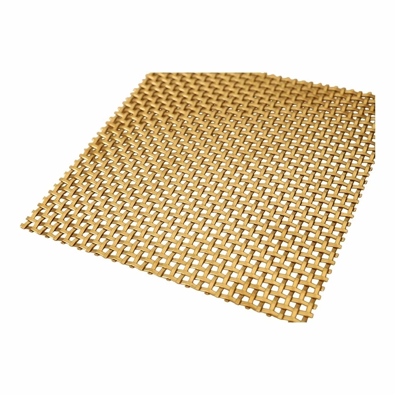Architectural Golden Color Decorative Wire Mesh